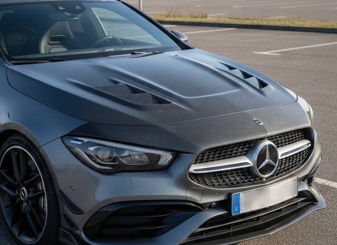 CLA 45s Carbon Hood Cover 142