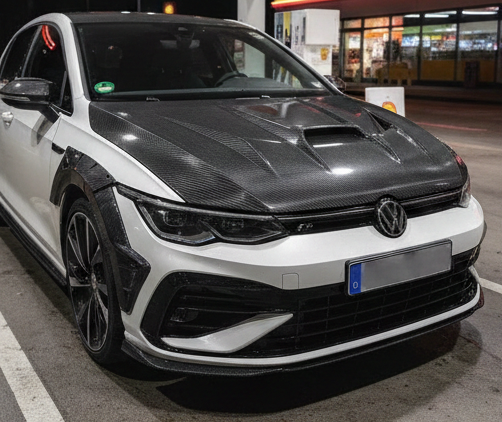 Volkswagen Golf Carbon Fiber Hood Cover 110
